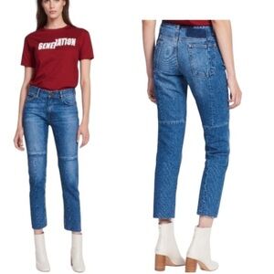Sandro Paris Patchwork Straight Leg Jean